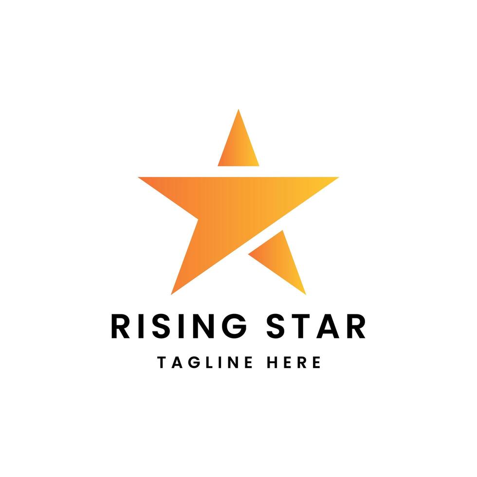 design de logotipo de vetor de estrela em ascensão