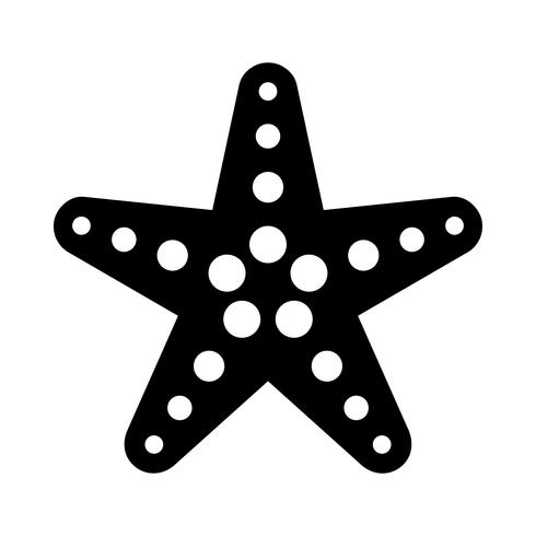 Ícone de vetor de criatura do mar estrela do mar