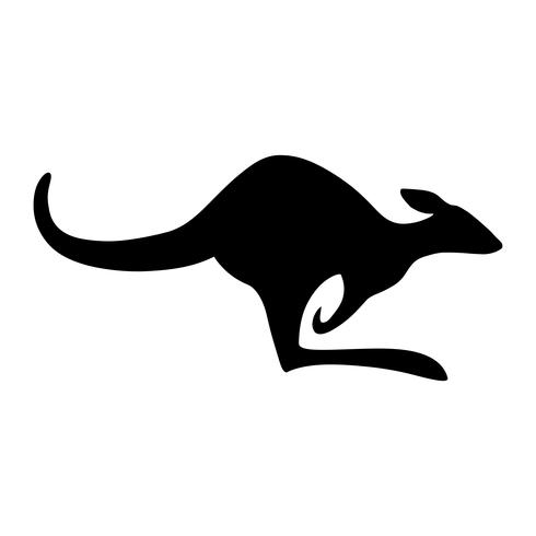Ilustração de silhueta animal canguru vetor