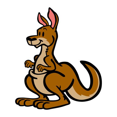 Canguru cartoon ilustração de animais vetor