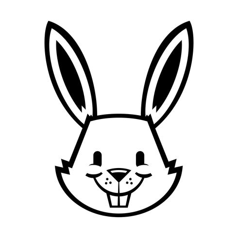 Gráfico de coelho de coelho dos desenhos animados vetor