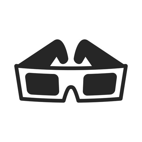 Óculos de filme 3D vetor