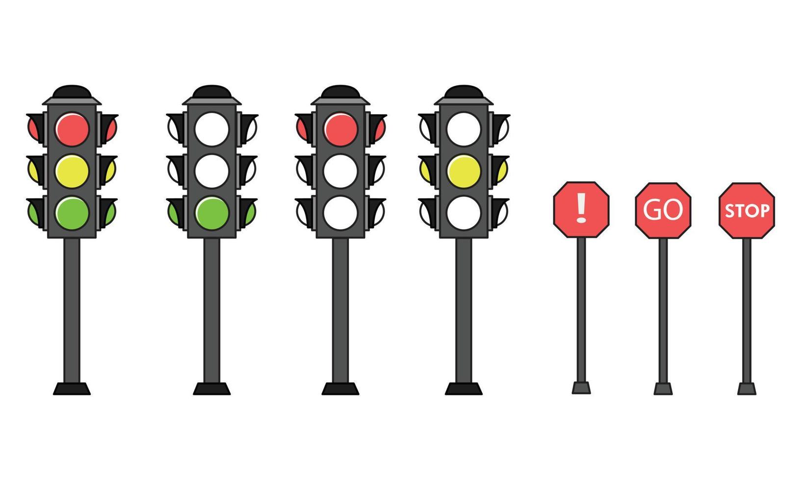 coleção de conjunto de vetores de semáforo.