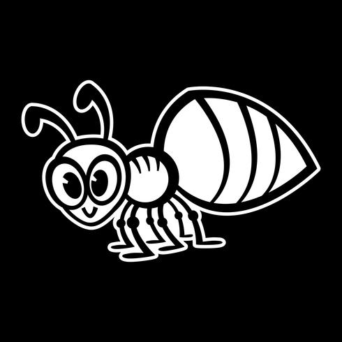 Inseto de inseto de formiga dos desenhos animados vetor