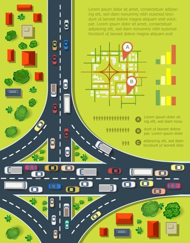 Infografia de estrada vetor