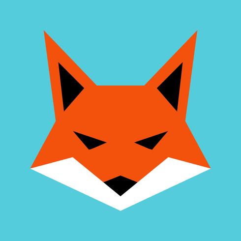 Ícone de vetor de logotipo de cara de raposa