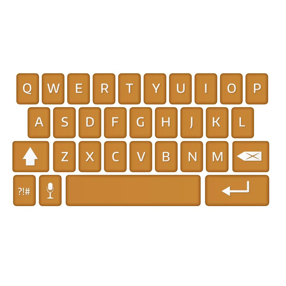 teclado do smartphone, botões do alfabeto vetor