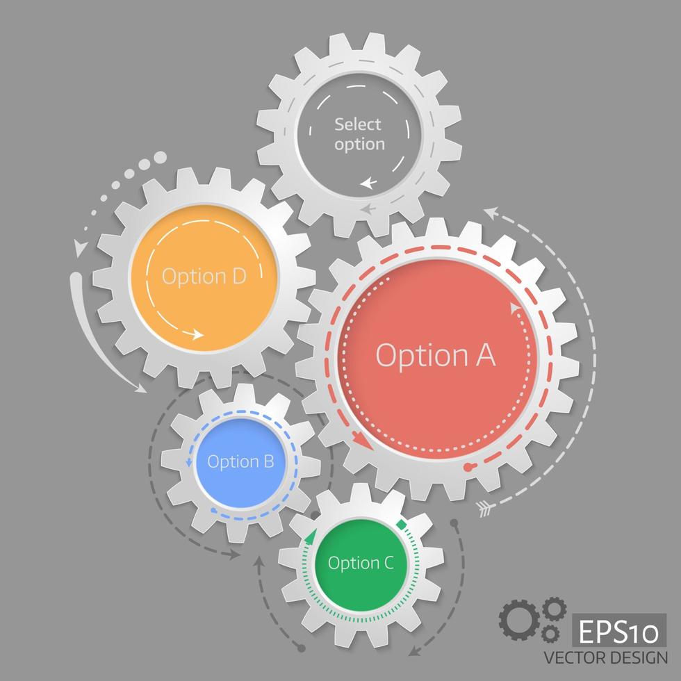 relação de engrenagem vetorial para conceitos de negócios. vetor