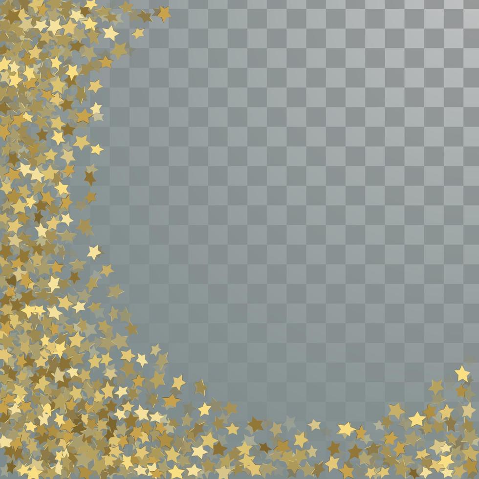estrelas 3d de ouro em fundo transparente vetor