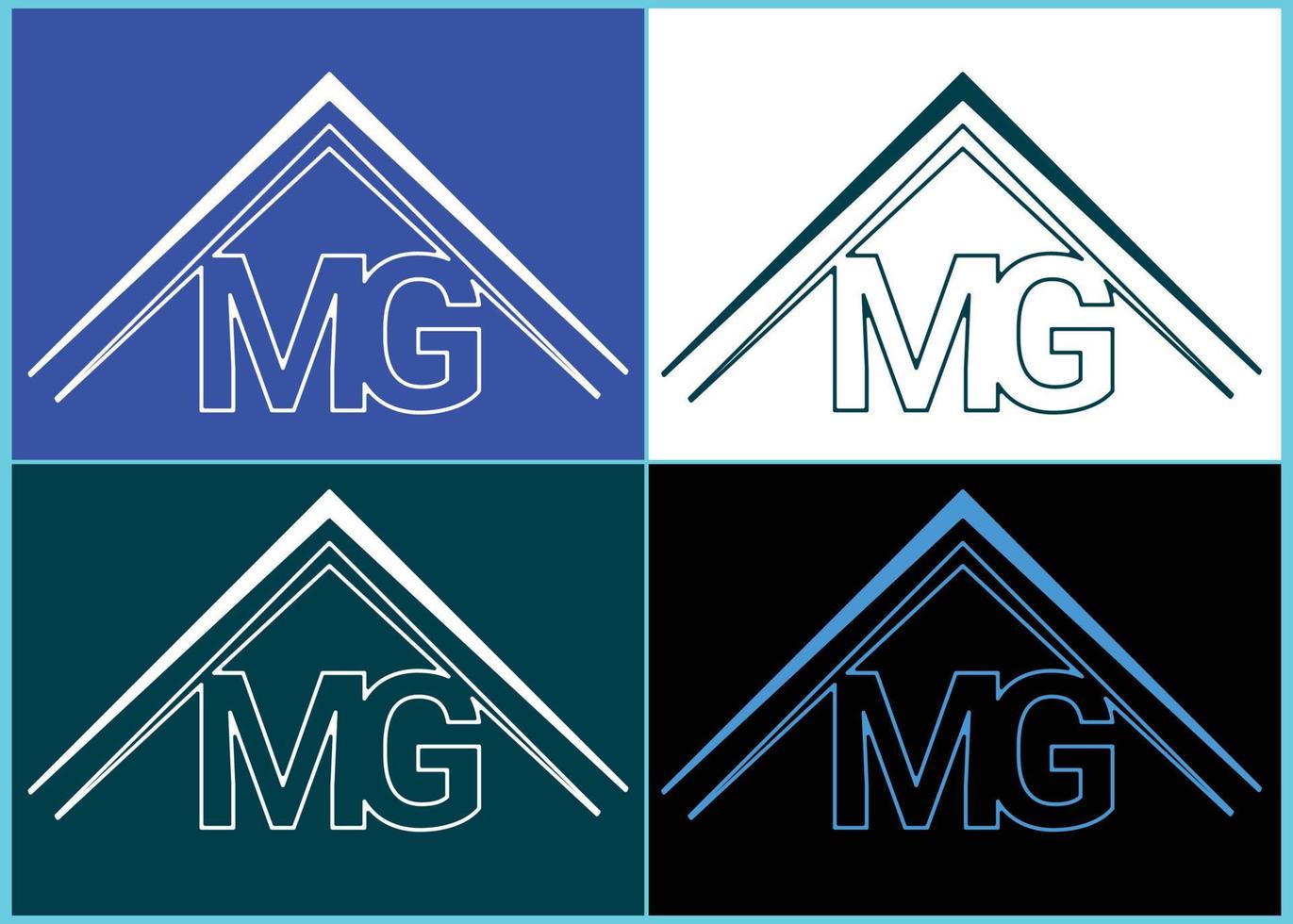 logotipo da carta mg e design do ícone vetor