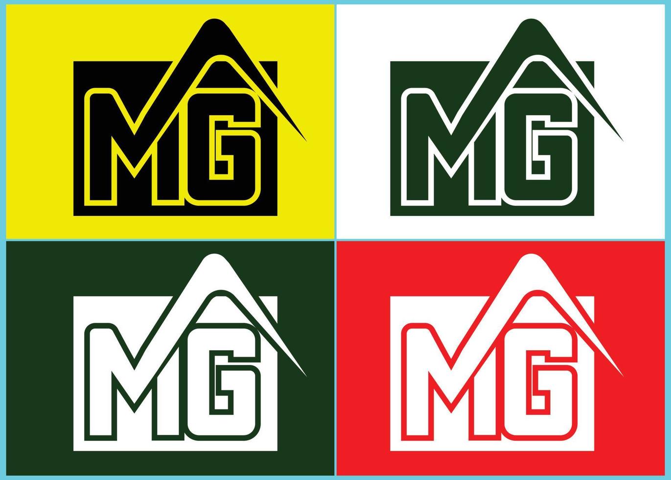 logotipo da carta mg e design do ícone vetor