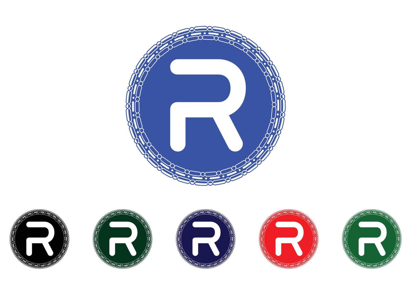 logotipo da letra r e modelo de design de ícone vetor