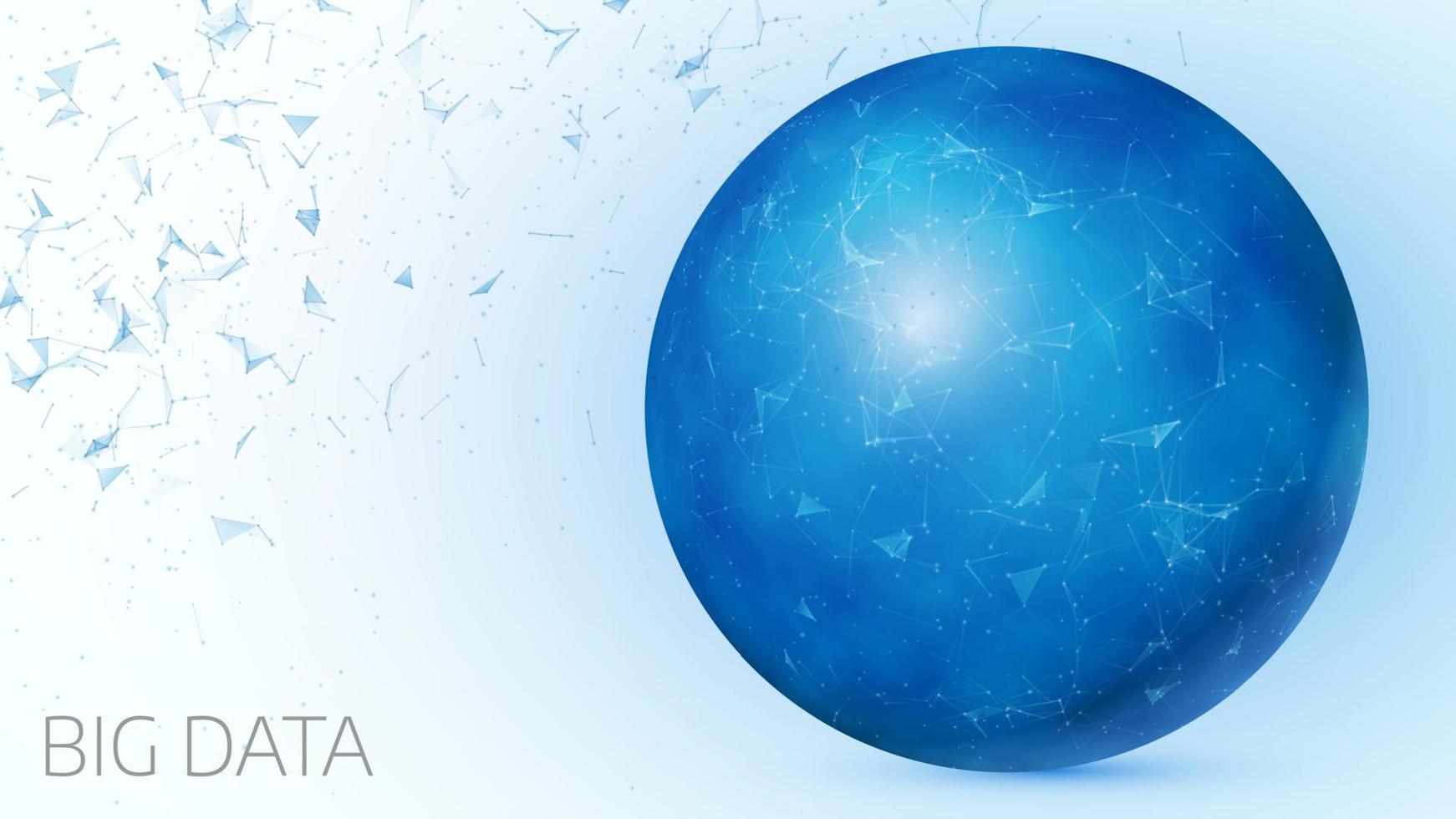 globo digital azul abstrato em um fundo claro vetor