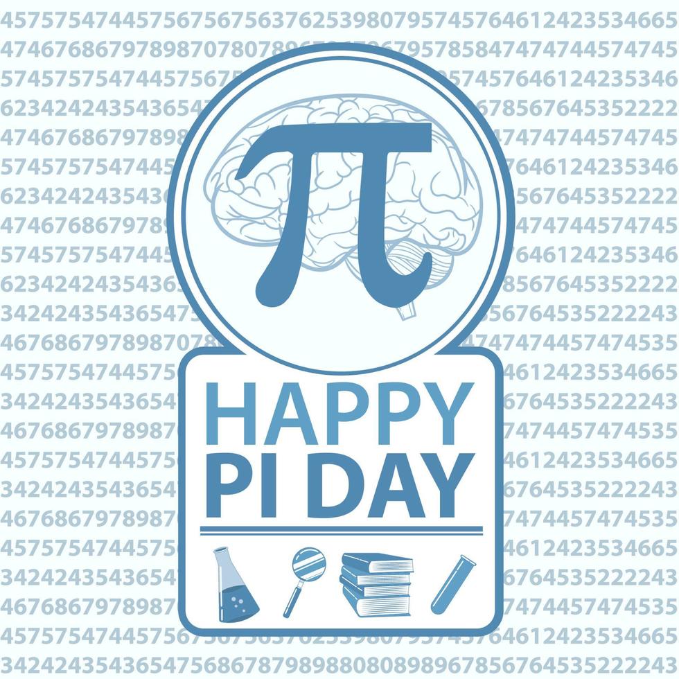 feliz dia do pi vetor