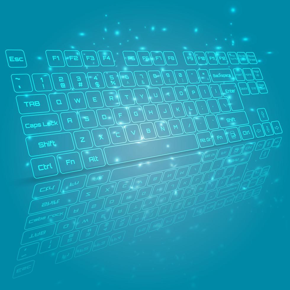 ilustração de teclado virtual vetor