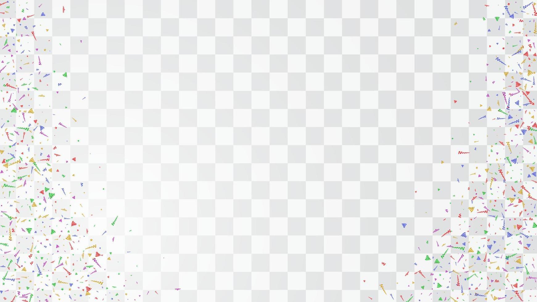 abstrato colorido de confete voador. Isolado no fundo branco. vetor