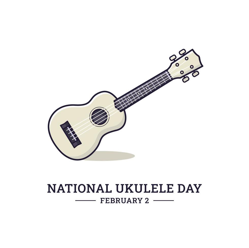 gráfico vetorial do dia nacional do ukulele vetor