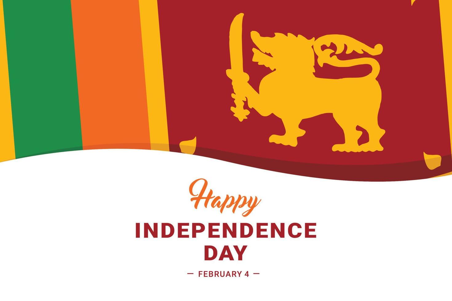 gráfico vetorial do dia da independência do sri lanka vetor