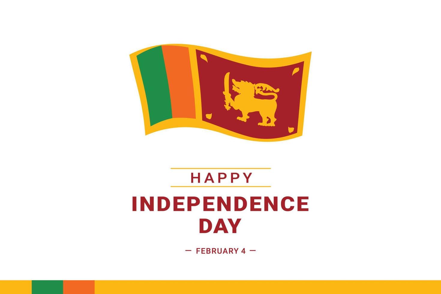 gráfico vetorial do dia da independência do sri lanka vetor