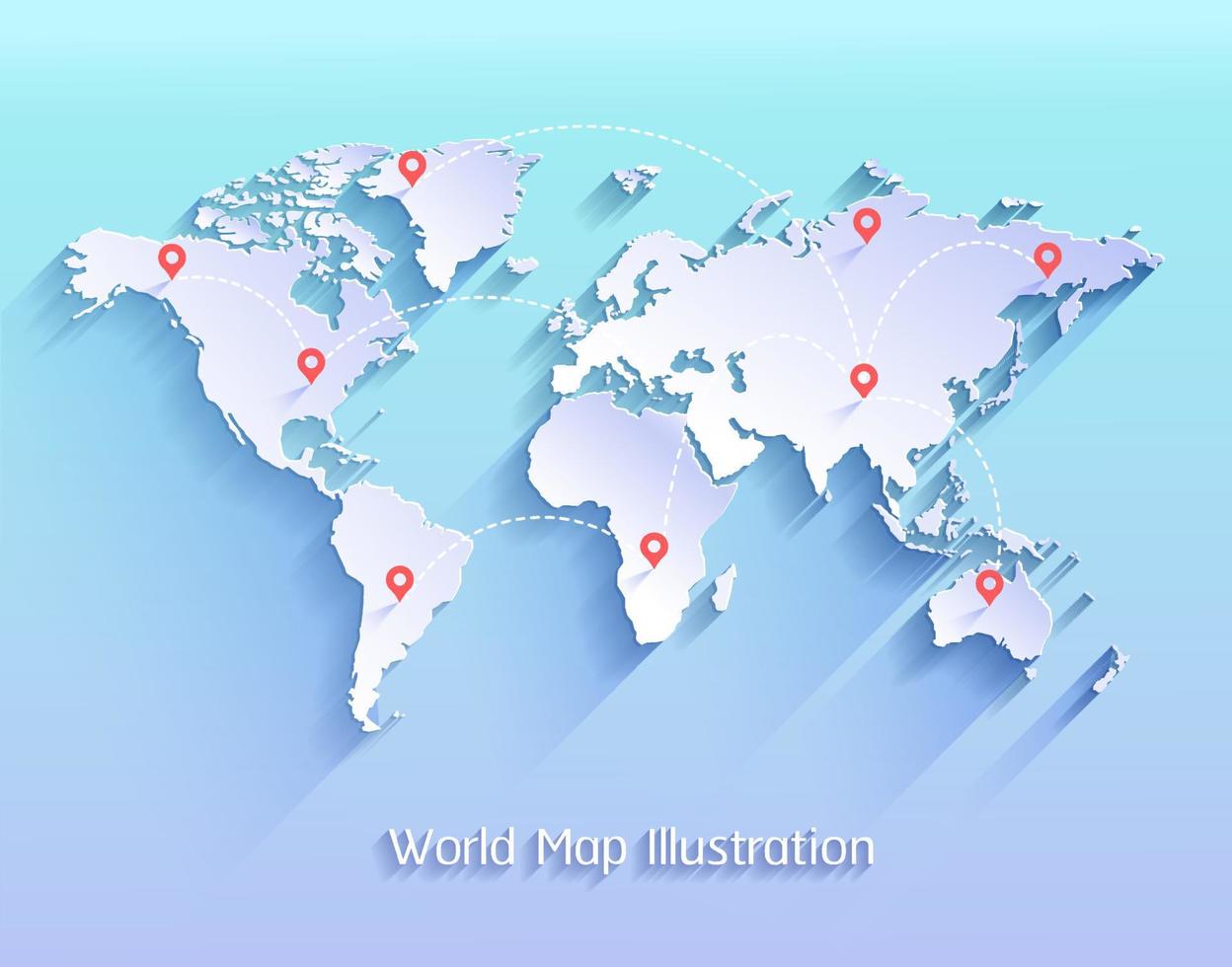 ilustração vetorial de mapa do mundo. vetor