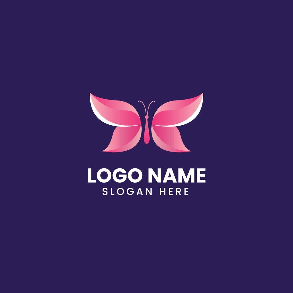 borboleta de conceito de design de logotipo vetor