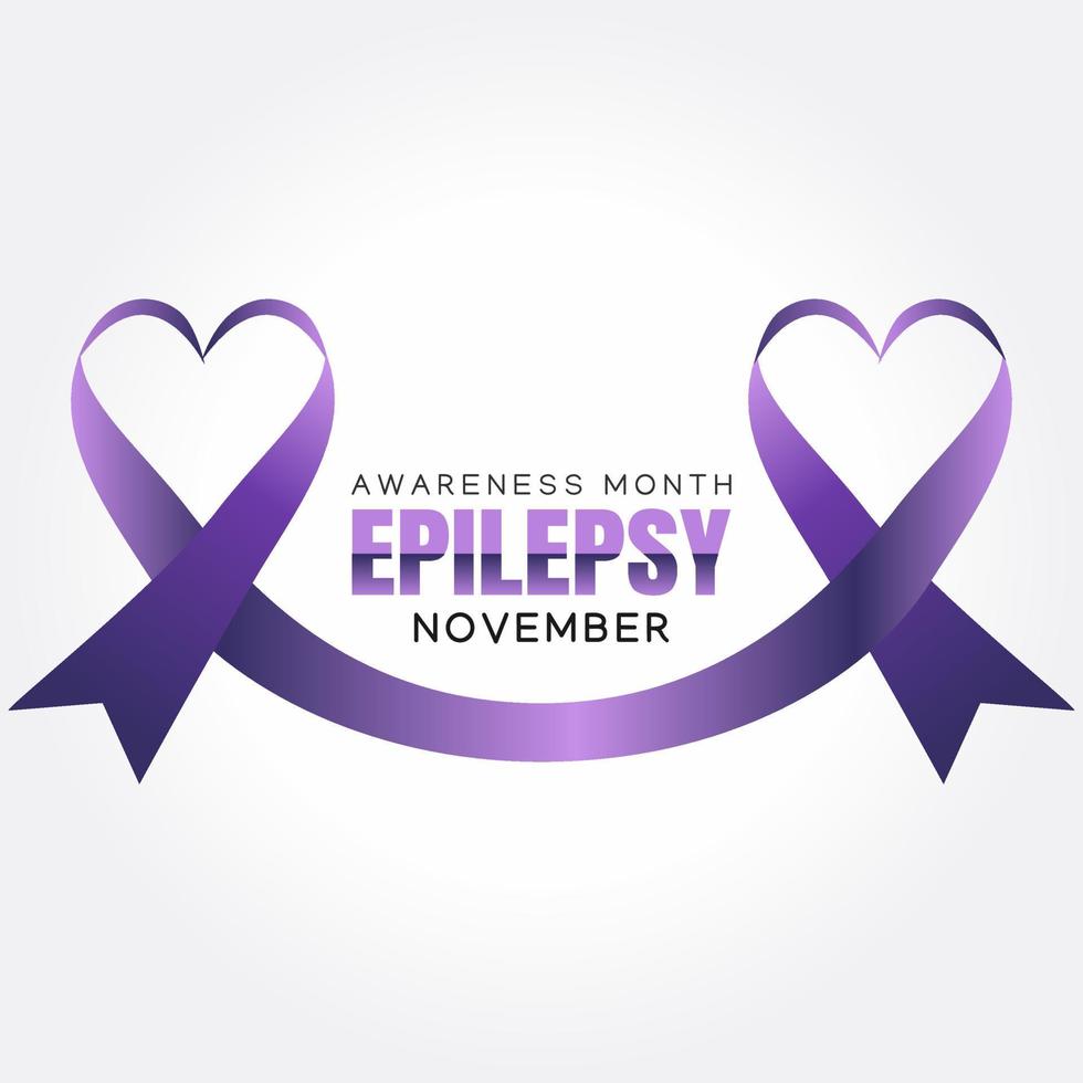 ilustração vetorial do mês de conscientização da epilepsia vetor