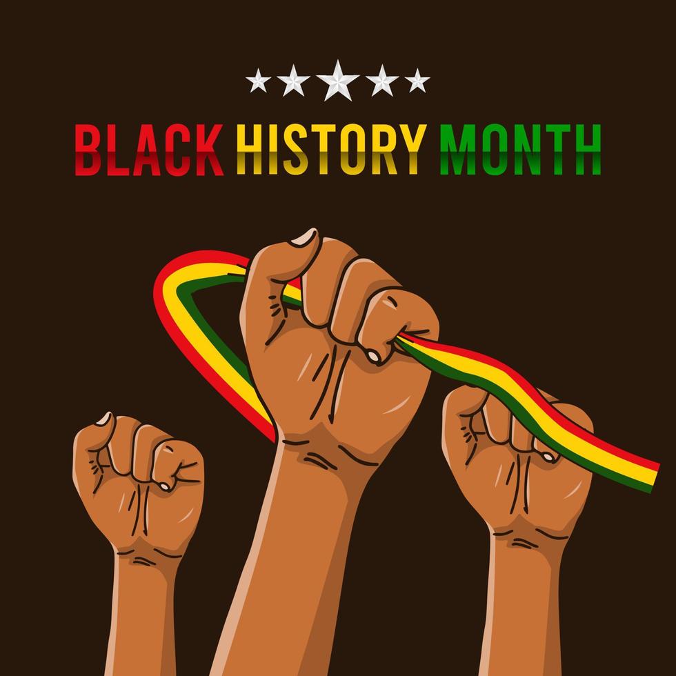 ilustração em vetor mês de história negra