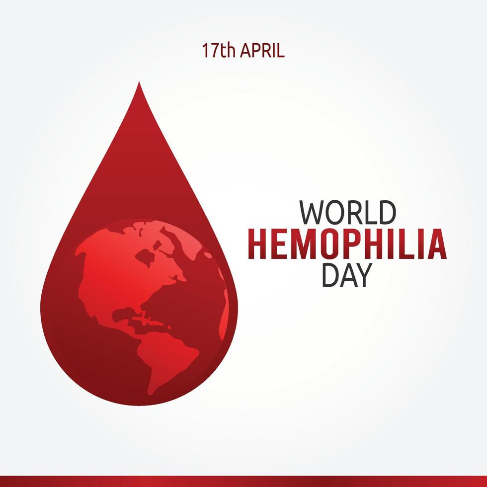 ilustração vetorial do dia mundial da hemofilia vetor