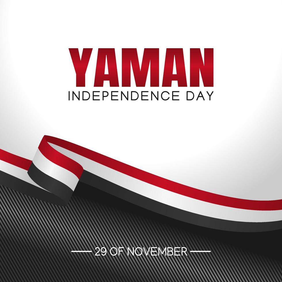 ilustração vetorial do dia da independência de yaman vetor