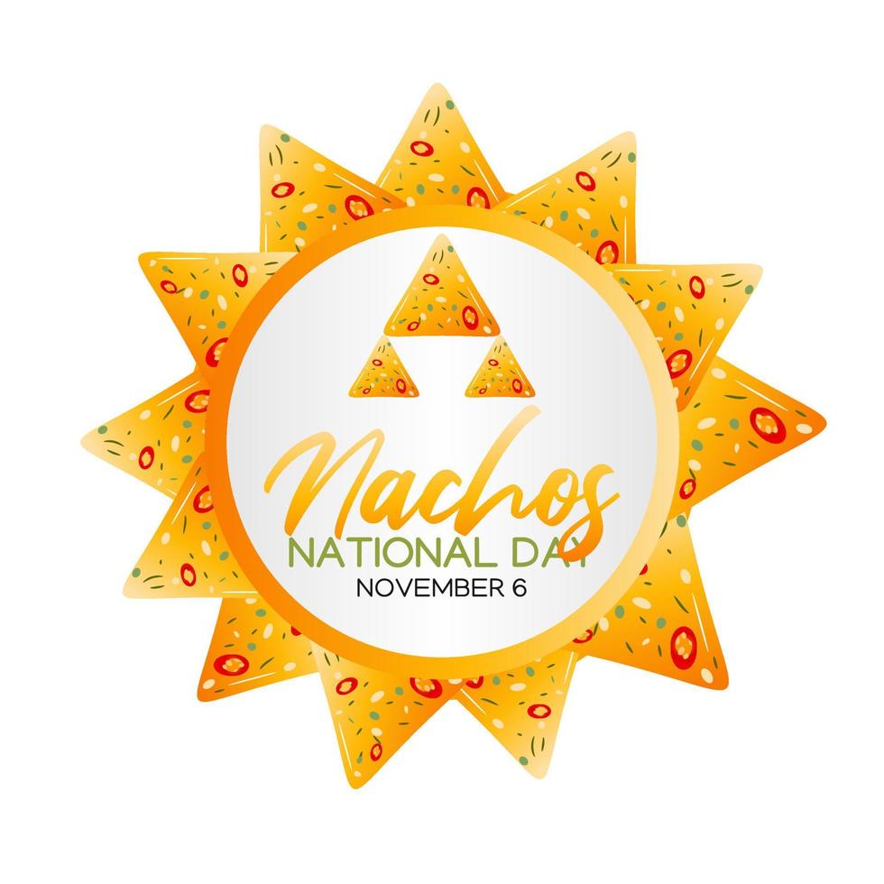 ilustração vetorial de dia nacional de nachos vetor