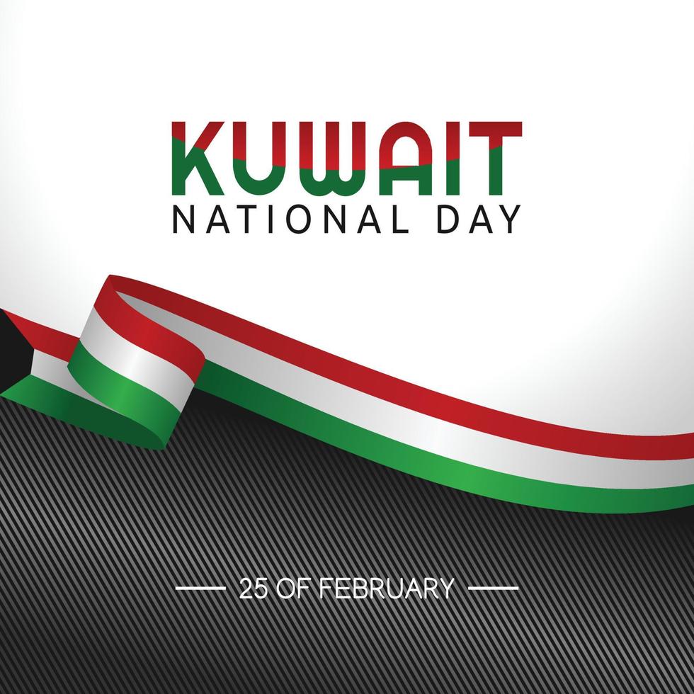 ilustração vetorial do dia nacional do kuwait vetor