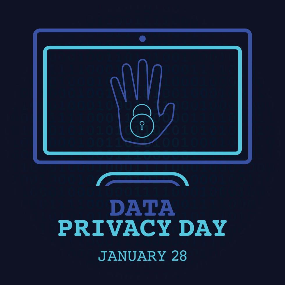 ilustração vetorial de dia de privacidade de dados vetor