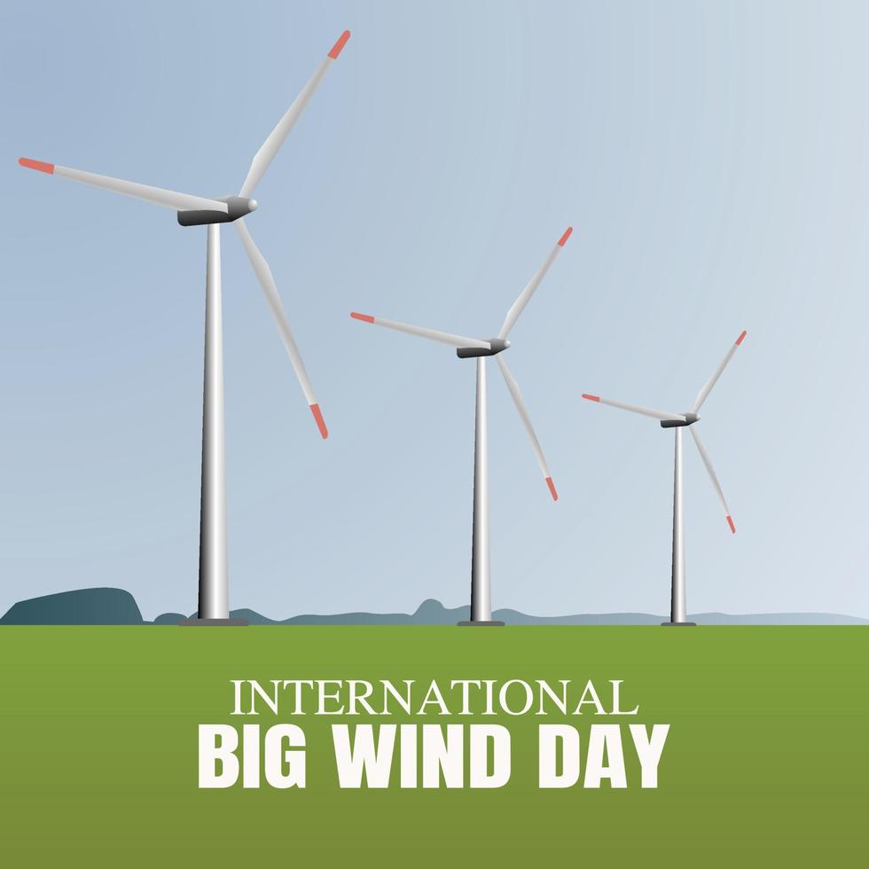 ilustração em vetor dia internacional do grande vento