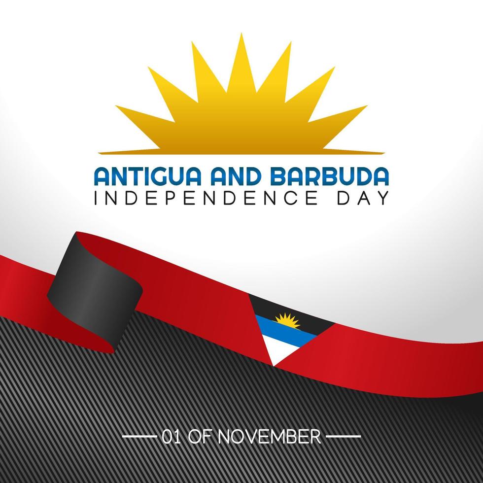 ilustração vetorial de dia da independência de antígua e barbuda vetor
