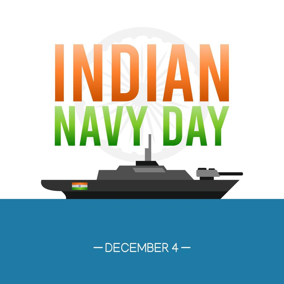 ilustração em vetor dia da marinha indiana
