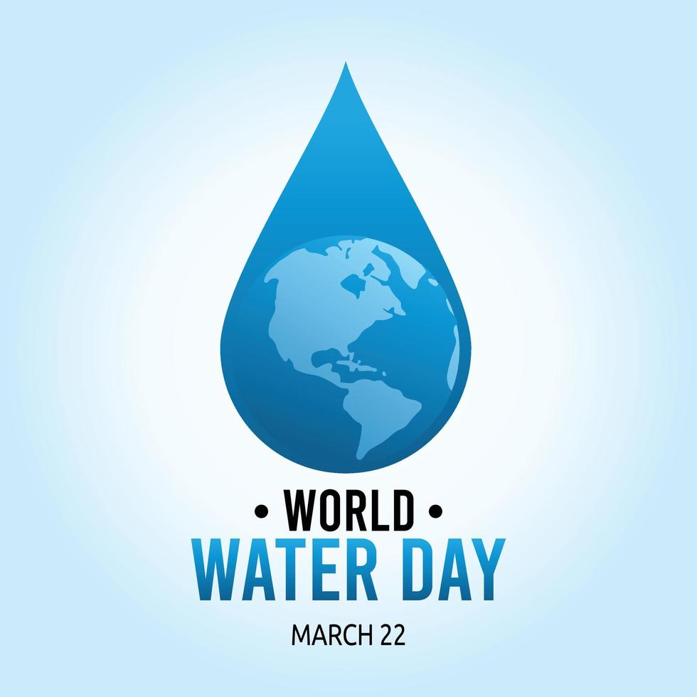 ilustração vetorial do dia mundial da água vetor