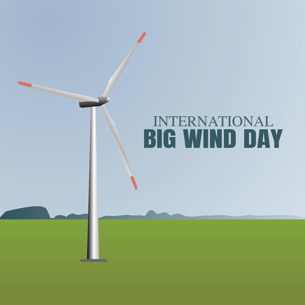 ilustração em vetor dia internacional do grande vento