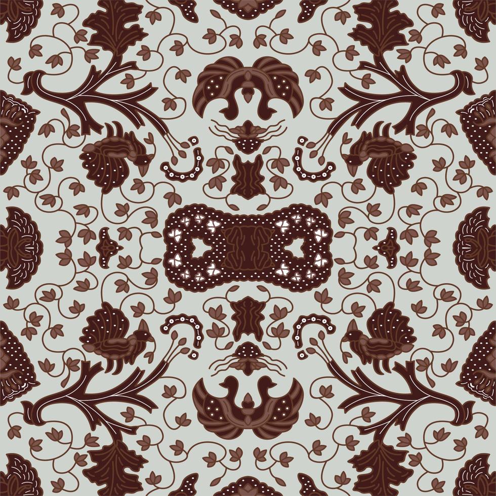 padrão javanês. design de padrão étnico batik indonésio para plano de fundo vetor