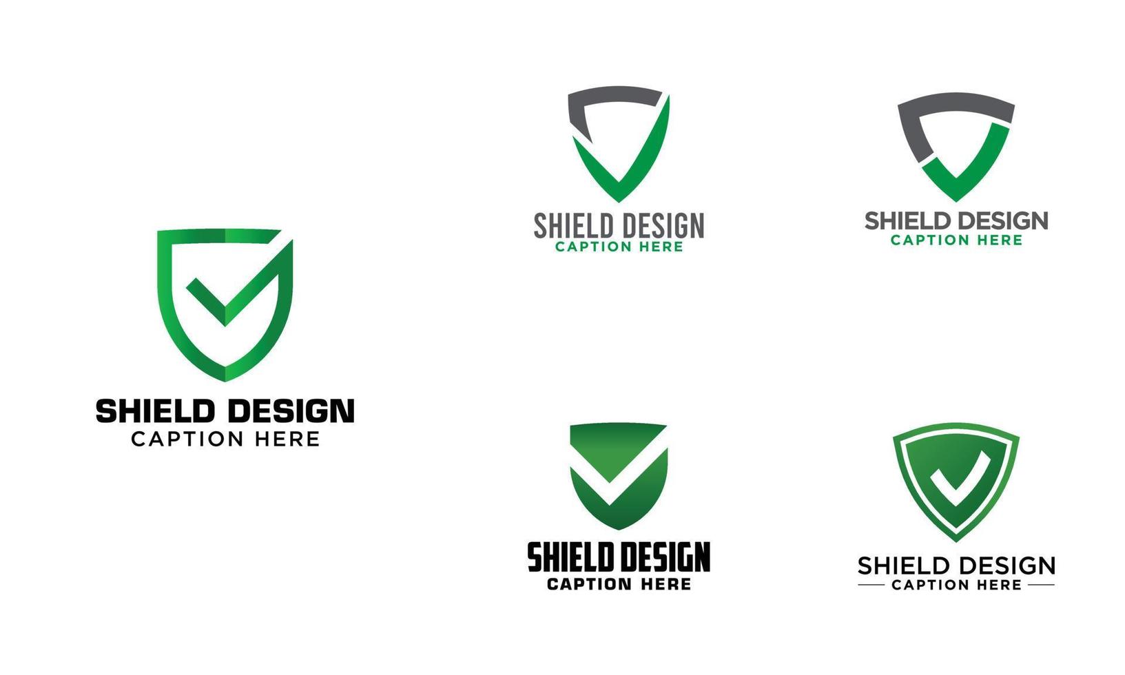 design de logotipo de escudo de segurança vetor
