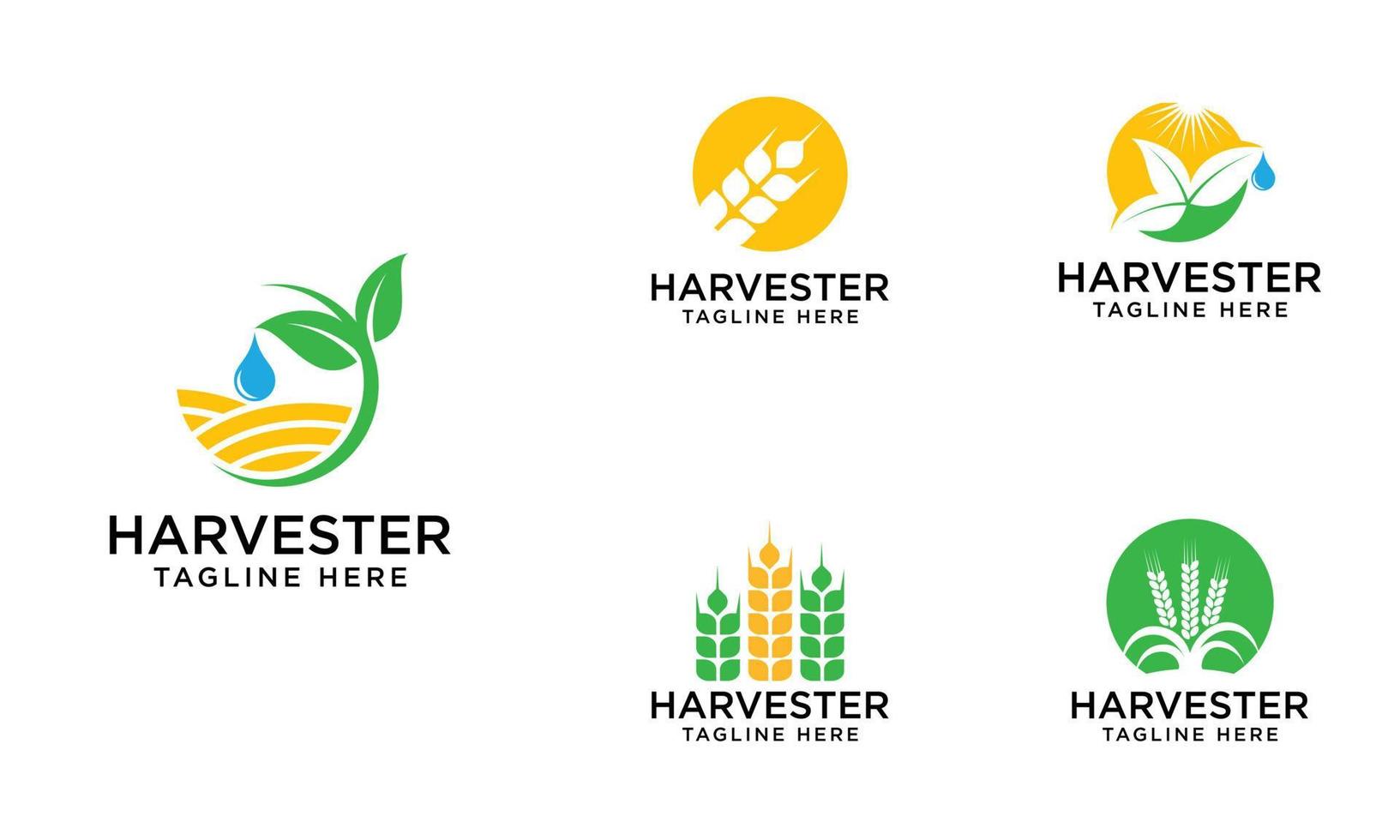 coleção de design de logotipo de fazenda vetor