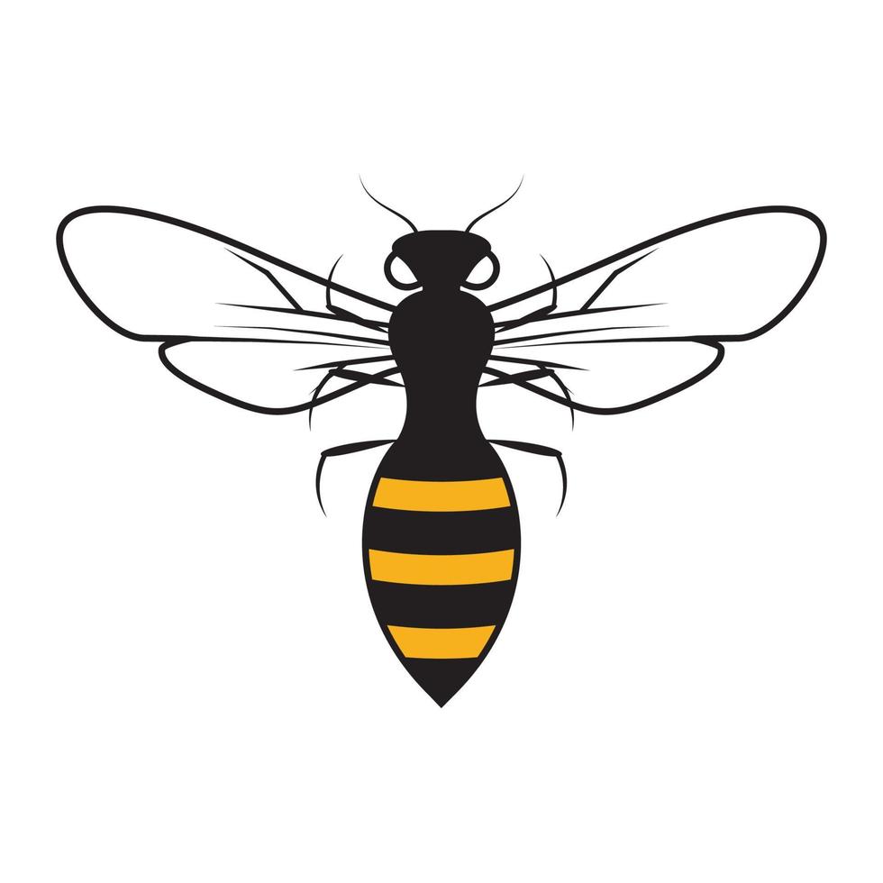 inseto abelha mosca desenho de logotipo desenho vetorial símbolo gráfico ícone sinal ilustração ideia criativa vetor