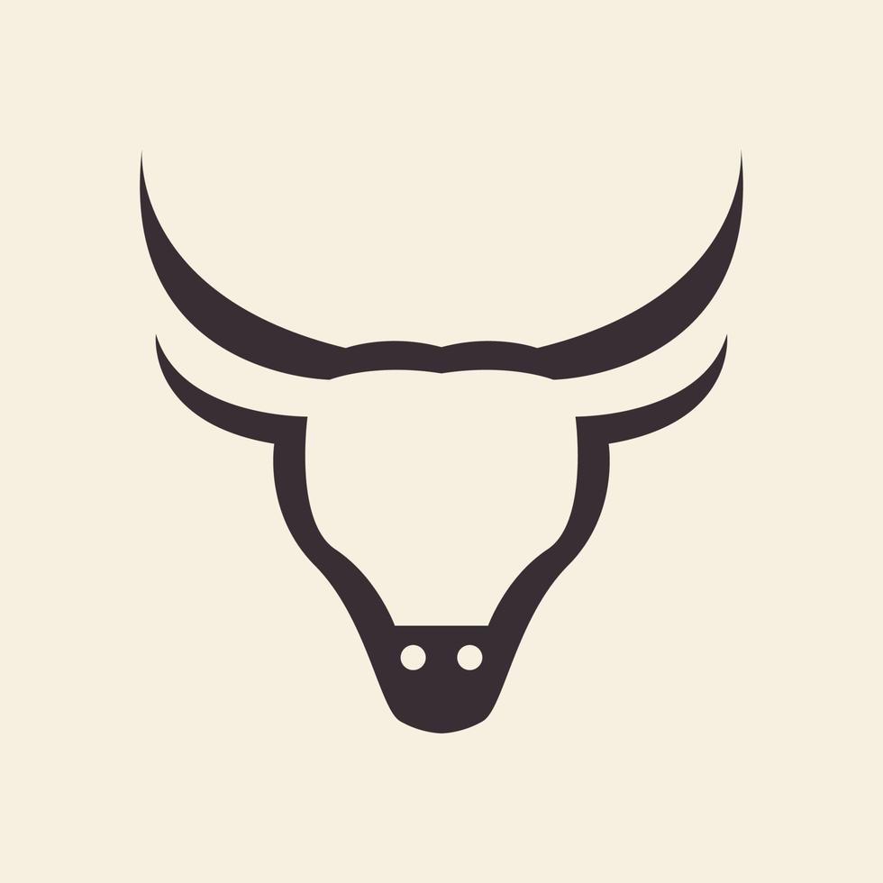 cabeça vaca vintage forma logotipo design gráfico vetorial símbolo ícone sinal ilustração ideia criativa vetor