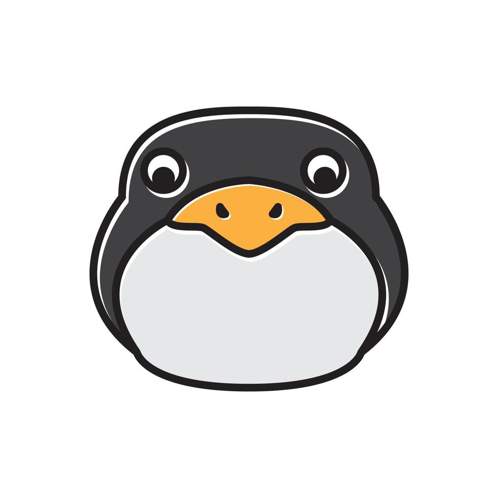 animal pássaro cabeça de pinguim logotipo fofo símbolo ícone vetor design gráfico ilustração