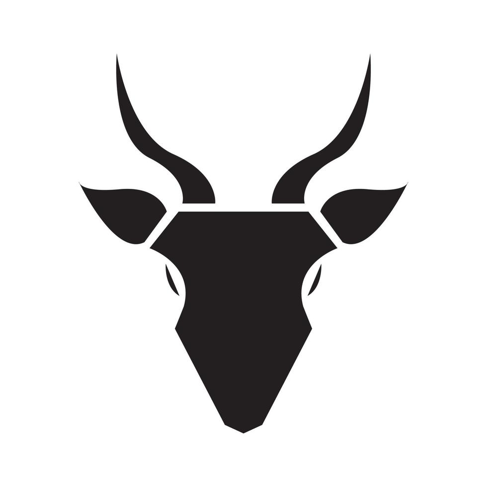 design de logotipo de polígono de vaca de cabeça preta isolada vetor gráfico símbolo ícone ilustração ideia criativa