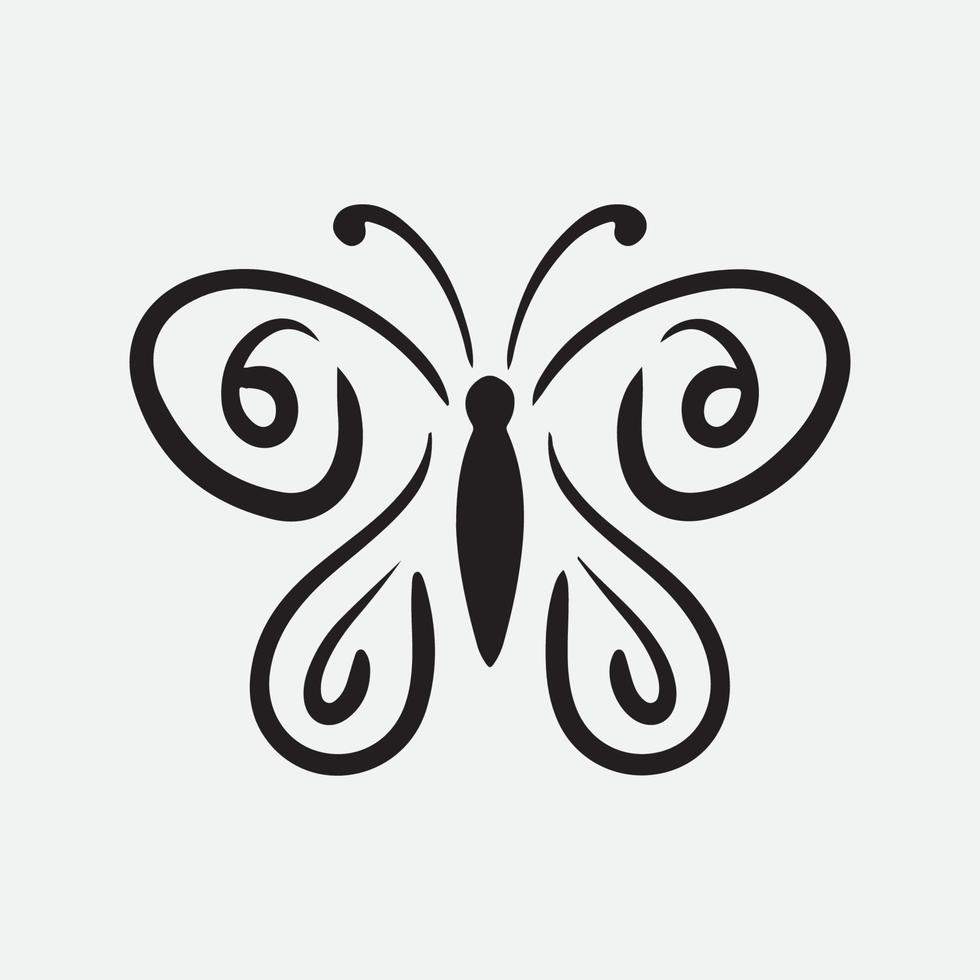 vetor de desenho de borboleta