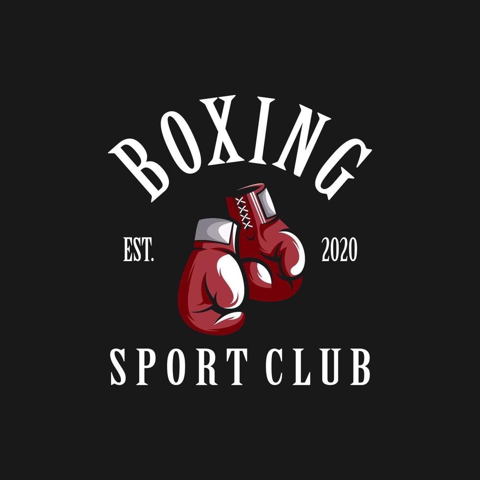 design de logotipo de boxe vetor