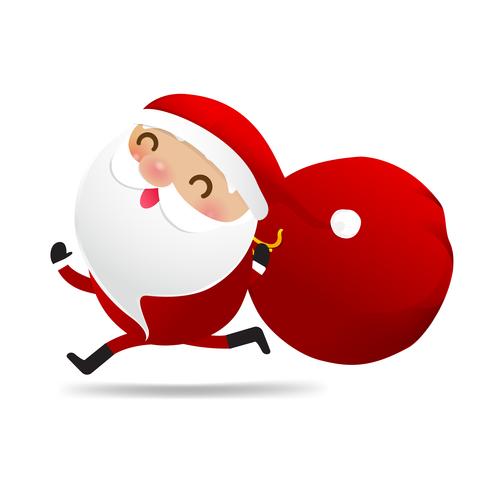 Personagem de Natal feliz Papai Noel desenho animado 005 vetor