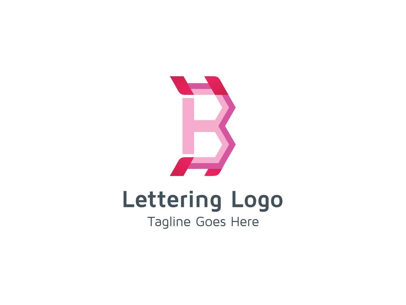 modelo de vetor profissional de design de conceito de logotipo criativo letra b