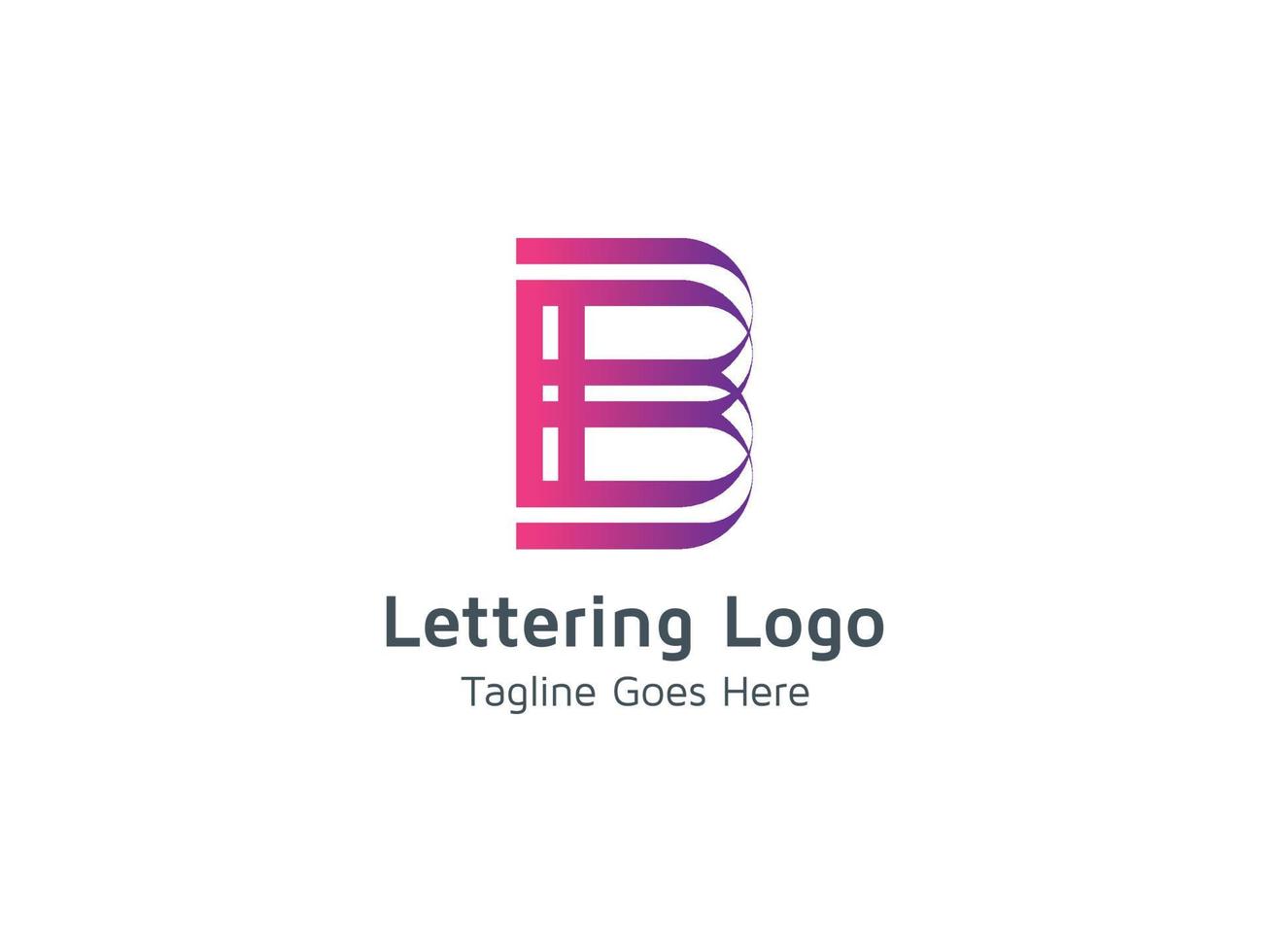 modelo de vetor profissional de design de conceito de logotipo criativo letra b