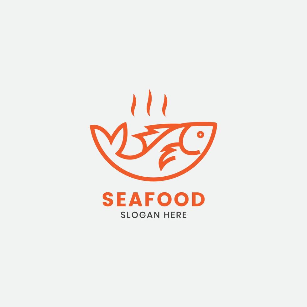 logotipo de frutos do mar vetor